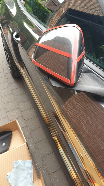 Ford Mustang 2015 Mirror Cover Stick On Type With Light Hole