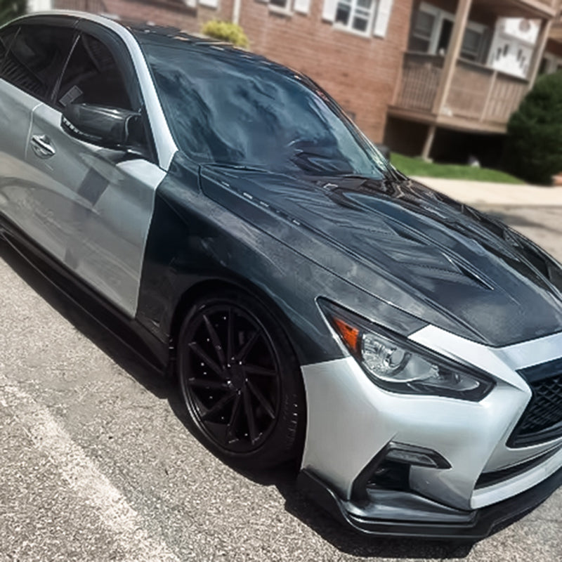 Infiniti Q50 V37 AM type front vented hood