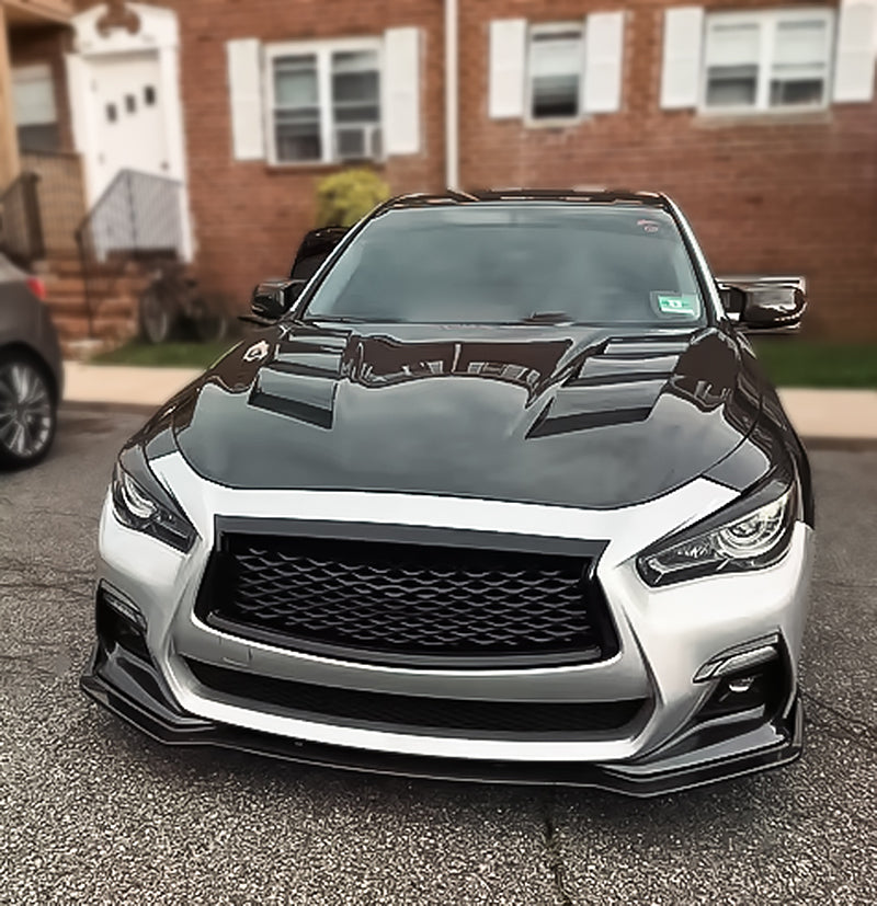 Infiniti Q50 V37 AM type front vented hood