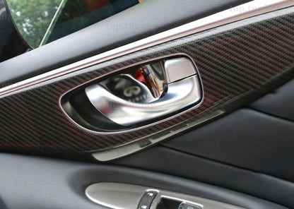 Infiniti Q50 2014+ Carbon Interior Trim 11Pcs/set (LHD only)(Driver side door cover w/o hole)