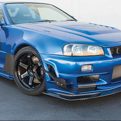 Nissan Skyline R34 GTR AS Type Front Bumper Canard (4pcs)