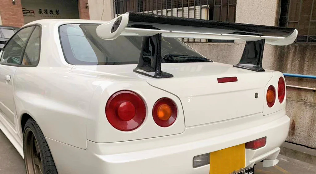 Nissan Skyline Skyline R34 GTR OEM Spoiler EPA Style Rear Small Blade (For geunine OEM spoiler)
