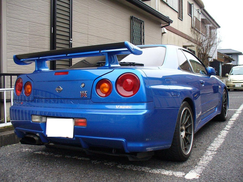 Nissan Skyline R34 GTR NI Style Spoiler Rear Small Blade(For fiber glass OEM spoiler)
