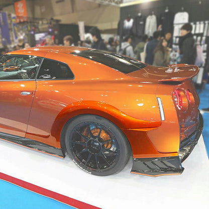 Nissan R35 GTR 08-17 (17'Ver TS Style) Rear Fender Flares With Rear Bumper Add On（US IN STOCK）