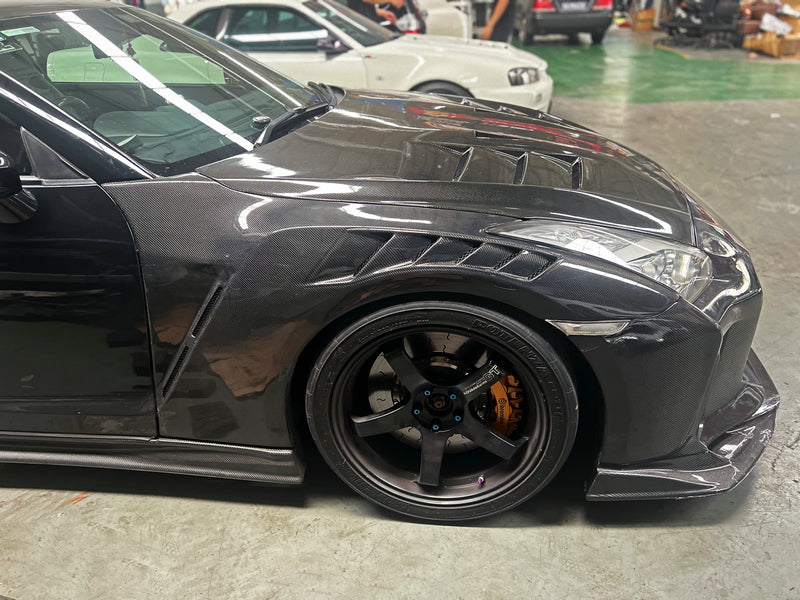Nissan MY17 R35 GTR TSVS Type Front vented fender with add on 4Pcs (Only for R35-FB-TSVS)