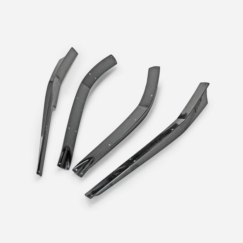 Nissan 2008-16 R35 TS style rear under fins (4 pcs kit) (To be used with TS M17 Rear Under Bumper or Rear Under Bumper Ver.2