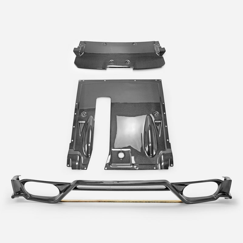 Nissan 2008-16 R35 TS style rear under bumper Ver.2 (3 pcs kit)