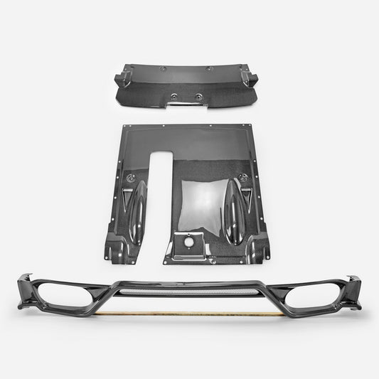 Nissan 2008-16 R35 TS style rear under bumper Ver.2 (3 pcs kit)