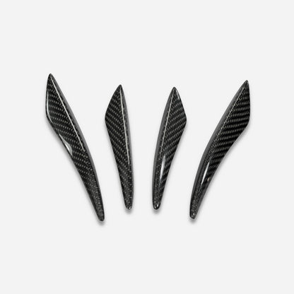 Universal Front Bumper Canard Bent Style 4Pcs