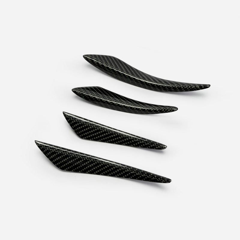 Universal Front Bumper Canard Bent Style 4Pcs