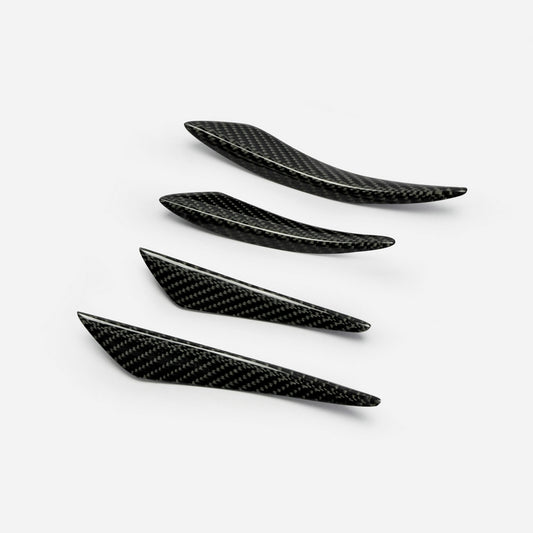 Universal Front Bumper Canard Bent Style 4Pcs