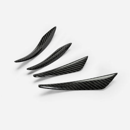 Universal Front Bumper Canard Bent Style 4Pcs