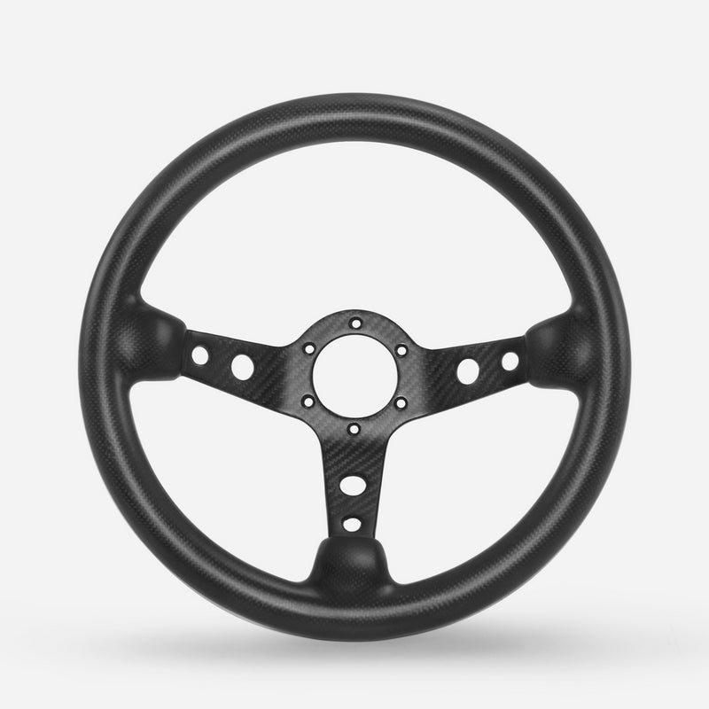 Universal D Type Steering wheel (340mm diameter, deep around 60mm, 6 bolts 70mm PCD (Same fitment with MOMO, OMP & Sparco)