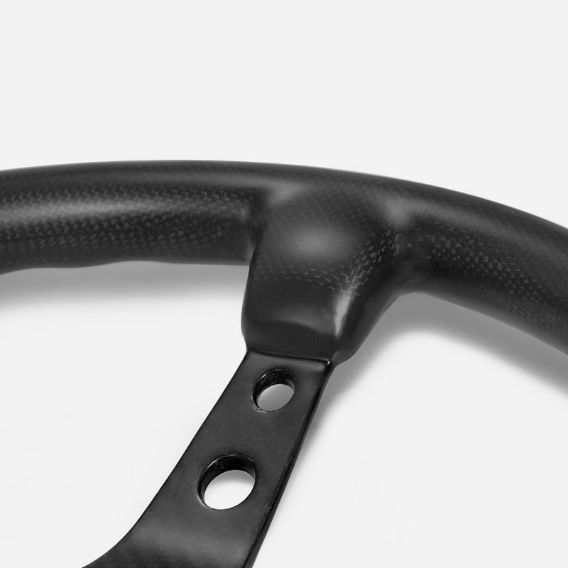 Universal D Type Steering wheel (340mm diameter, deep around 60mm, 6 bolts 70mm PCD (Same fitment with MOMO, OMP & Sparco)