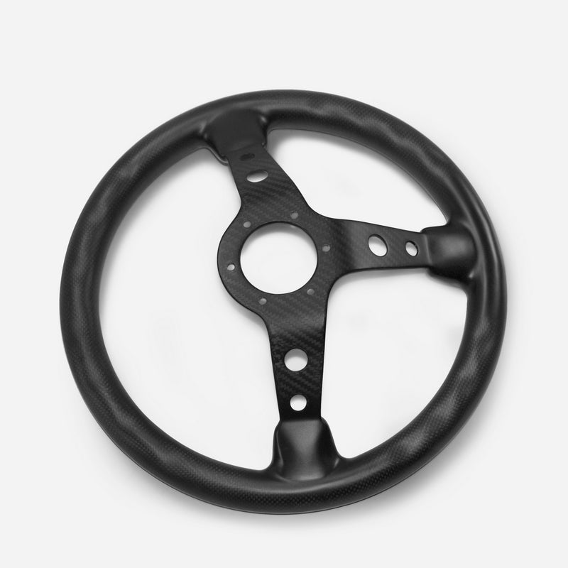 Universal D Type Steering wheel (340mm diameter, deep around 60mm, 6 bolts 70mm PCD (Same fitment with MOMO, OMP & Sparco)
