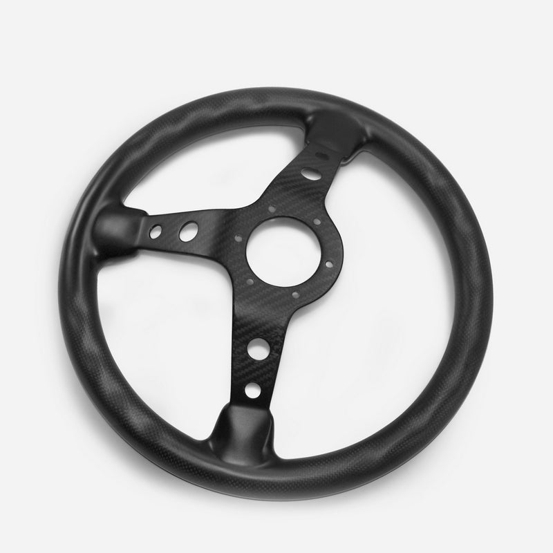 Universal D Type Steering wheel (340mm diameter, deep around 60mm, 6 bolts 70mm PCD (Same fitment with MOMO, OMP & Sparco)