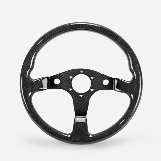Universal S Type Flat Steering wheel (340mm diamete, 6 bolts 70mm PCD (Same fitment with MOMO, OMP & Sparco)