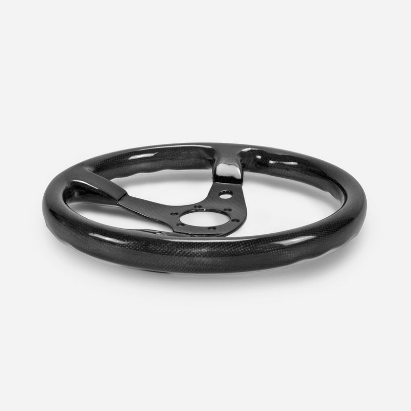 Universal S Type Flat Steering wheel (340mm diamete, 6 bolts 70mm PCD (Same fitment with MOMO, OMP & Sparco)
