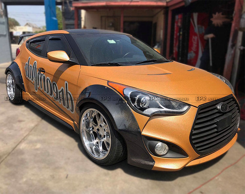 Hyundai Veloster 2011-2017 Sema Style Front & Rear Fender Flares 4 Pcs