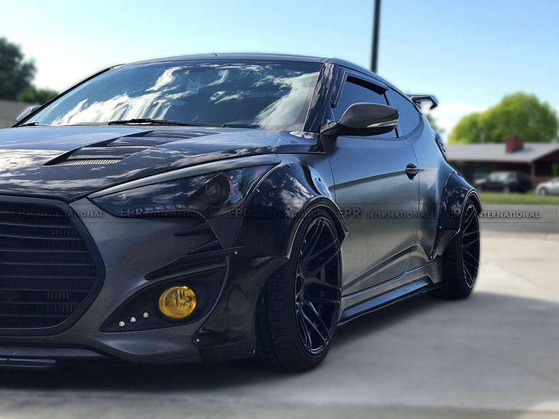Hyundai Veloster 2011-2017 Sema Style Front & Rear Fender Flares 4 Pcs