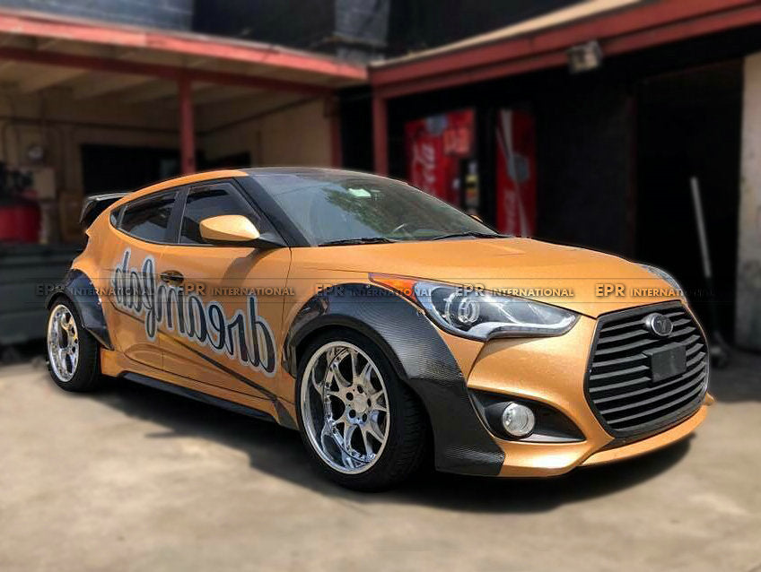 Hyundai Veloster 2011-2017 Sema Style Front & Rear Fender Flares 4 Pcs