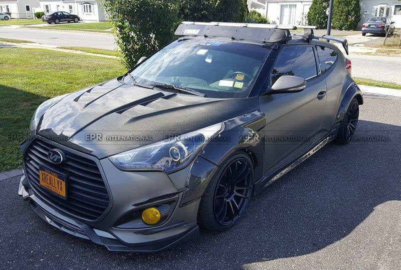 Hyundai Veloster 2011-2017 EGR Style Front & Rear Fender Flares 8 Pcs