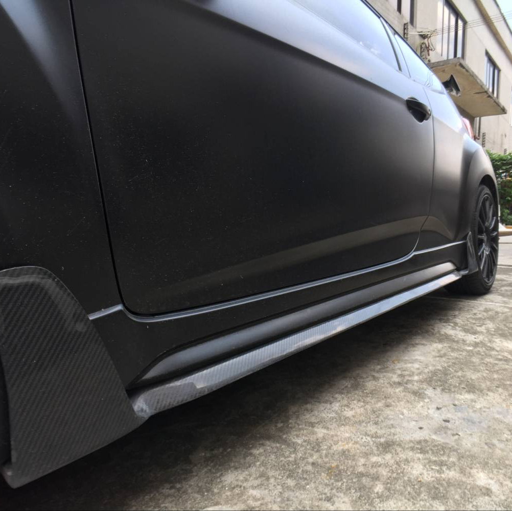 Hyundai Veloster 2011-2017 Lordpower Wide Body Side Skirt (Fitted with OEM side skirt)