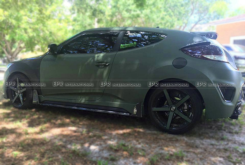 Hyundai Veloster 2011-2017 Lordpower Wide Body Side Skirt (Fitted with OEM side skirt)