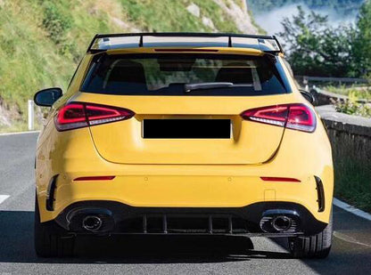 MERCEDES BENZ A-CLASS 18 onwards W177 AM Style Rear Diffuser with accessories, silver tip (5 Door Hatch only)