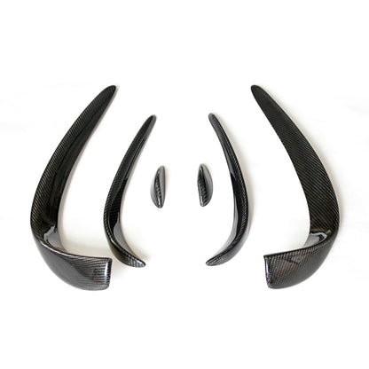MERCEDES BENZ C-Class W205 4door 15-16 Front Bumper Canards Glossy 6pcs