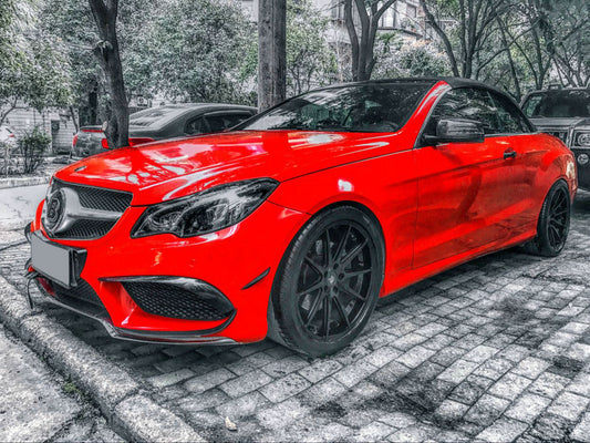 MERCEDES BENZ E-Class W207 14-17 Front Bumper Canards Glossy 6pcs