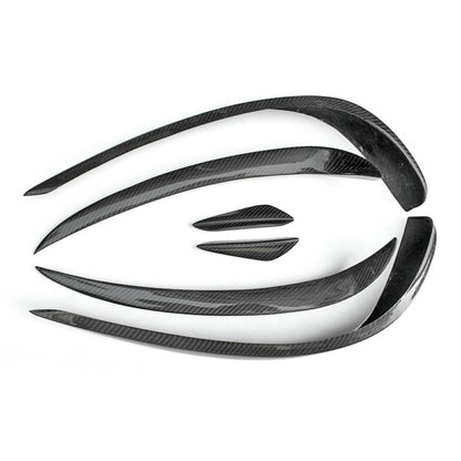 MERCEDES BENZ E-Class W207 14-17 Front Bumper Canards Glossy 6pcs