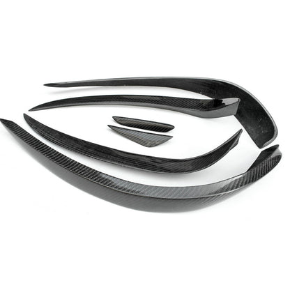 MERCEDES BENZ E-Class W207 14-17 Front Bumper Canards Glossy 6pcs