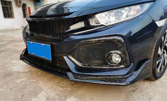 Honda Civic FK7 (FC SI) Front fog light cover replacement With Aluminium Grilles (NOT fit FK8)