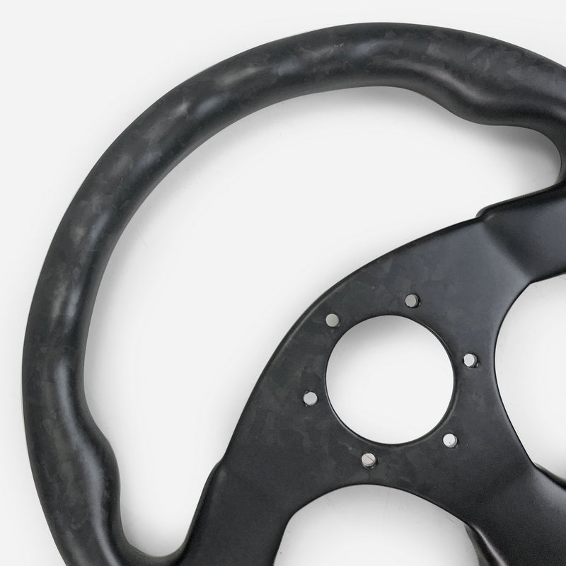 Universal Flat Type Steering wheel  (320mm diamete, 6 bolts 70mm PCD (Same fitment with MOMO, OMP & Sparco)