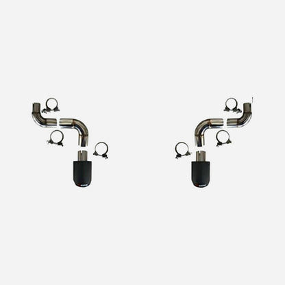 Honda Civic Gen 11 FE1 TR Type Rear exhust tip set (Double exit, carbon tip, for sedan)