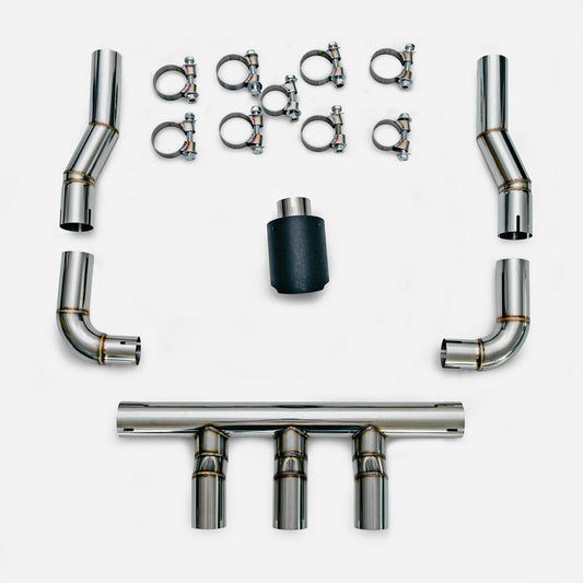 Honda Civic Gen 11 FE1 TR Type Rear exhust tip set (MIddle exit, carbon tip, for sedan)