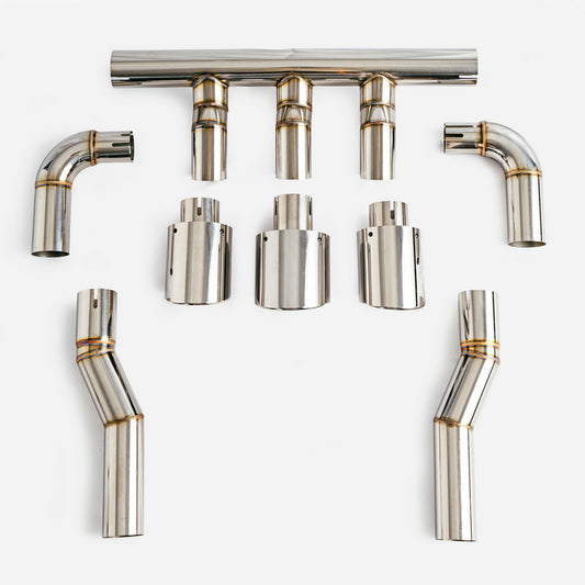 Honda Civic Gen 11 FE1 TR Type Rear exhust tip set (MIddle exit, platinum tip, for sedan)