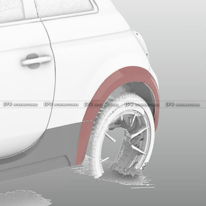 Fiat 500 S3 EPA Type wide body rear wheel flares 4pcs