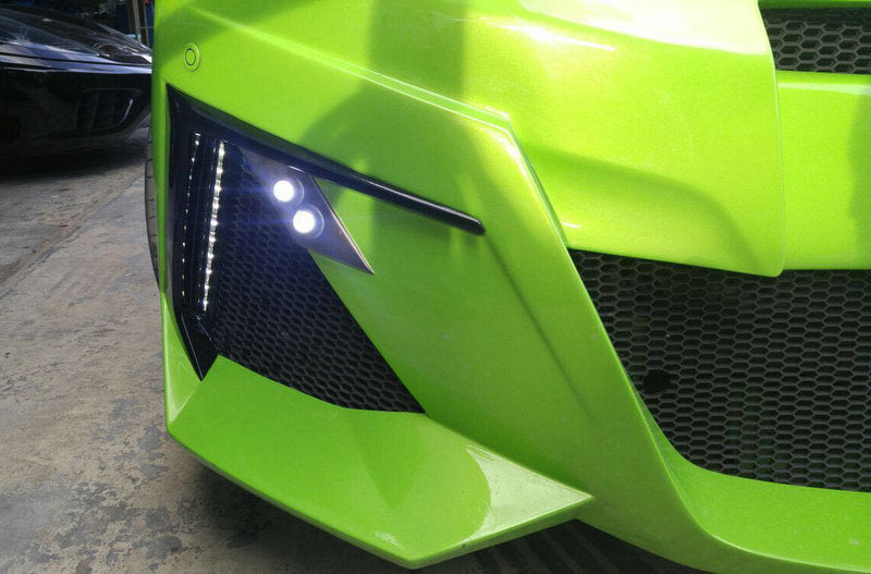 Toyota 08-15 Alphard Vellfire 20 series AH20 WD Style front bumper LED cover