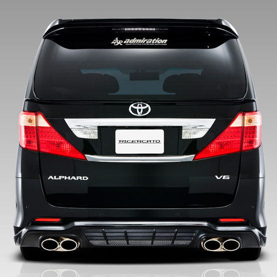 Toyota 08-15 Alphard Vellfire 20 series AH20 AD Style rear lip (Twin exit exhaust)