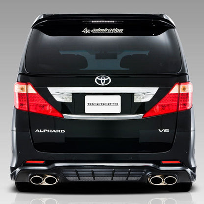 Toyota 08-15 Alphard Vellfire 20 series AH20 AD Style rear lip (Twin exit exhaust)