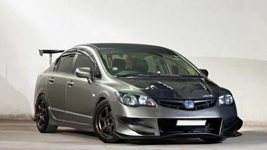 Honda 06-11 Civic FD2 JS Style Front bumper with canard