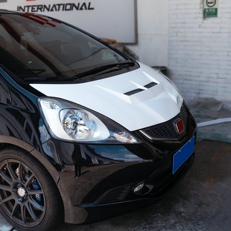 Honda 08-10 Jazz Fit GE 6 7 8 9 JS Style vented hood (With rain guard tray)