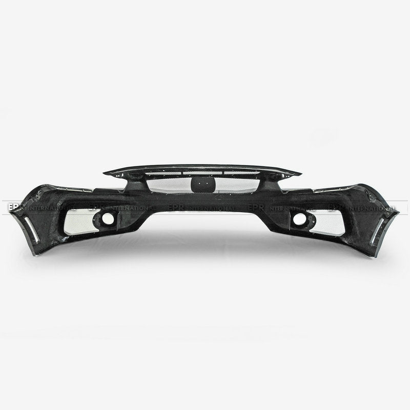 Honda 17-19 Civic Type R FK8 VRSAR2 Style Front Bumper 2Pcs (with emblem base) (2020 On need use 17-19 logo emblem)