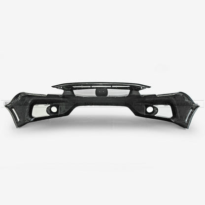 Honda 17-19 Civic Type R FK8 VRSAR2 Style Front Bumper 2Pcs (with emblem base) (2020 On need use 17-19 logo emblem)