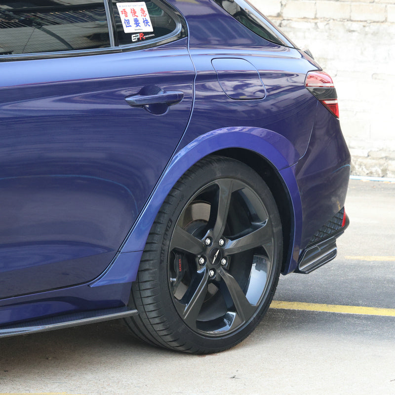 Genesis 2022 G70 facelift Hyperblade rear wheel arch