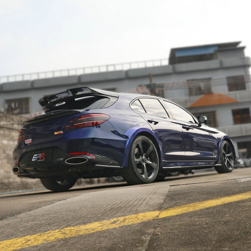 Genesis 2022 G70 facelift Hyperblade rear wheel arch