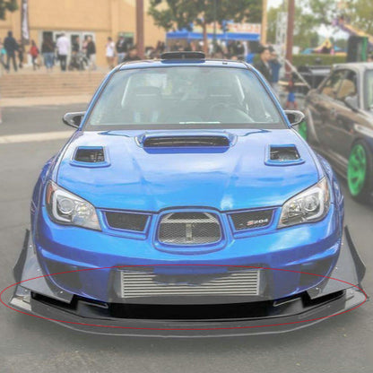SUBARU Impreza 9 Gen GDB F VTXC style wide front splitter with diffuser, 6 bottom fins & 4 side canard
