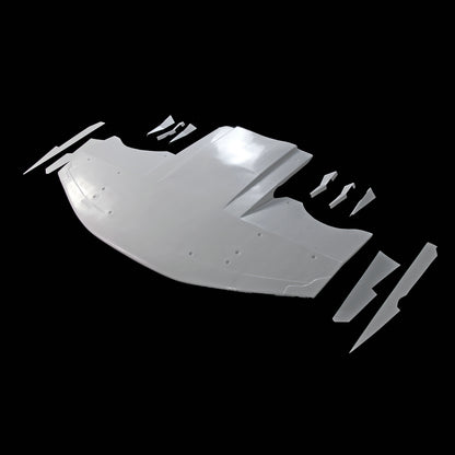 SUBARU Impreza 9 Gen GDB F VTXC style wide front splitter with diffuser, 6 bottom fins & 4 side canard